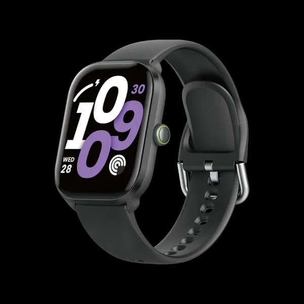 ساعة Oraimo Watch 6 Lite — ساعة ذكية بشاشة مربّعة 2.01"، أوضاع رياضية، مقاومة IP68، بطارية 7 أيام، أسود