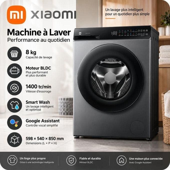 Lave-linge Séchant Frontal Xiaomi Mijia 8 kg