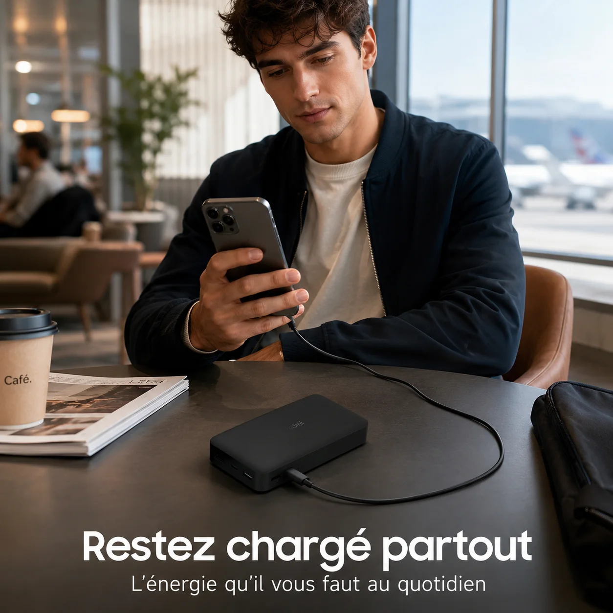 Xiaomi Redmi Power Bank 20000mAh — Charge Rapide 18W, 2 Sorties USB Xiaomi — MRTECH Maroc
