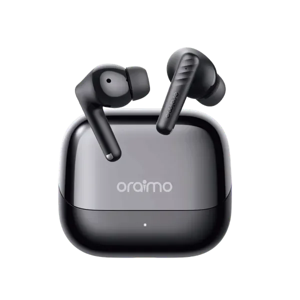 سماعات Oraimo SpaceBuds Neo+ — سماعات لاسلكية بخاصية ANC، صوت محيطي Spatial Audio Sound360، بلوتوث 5.4، أسود ORAIMO — MRTECH المغرب