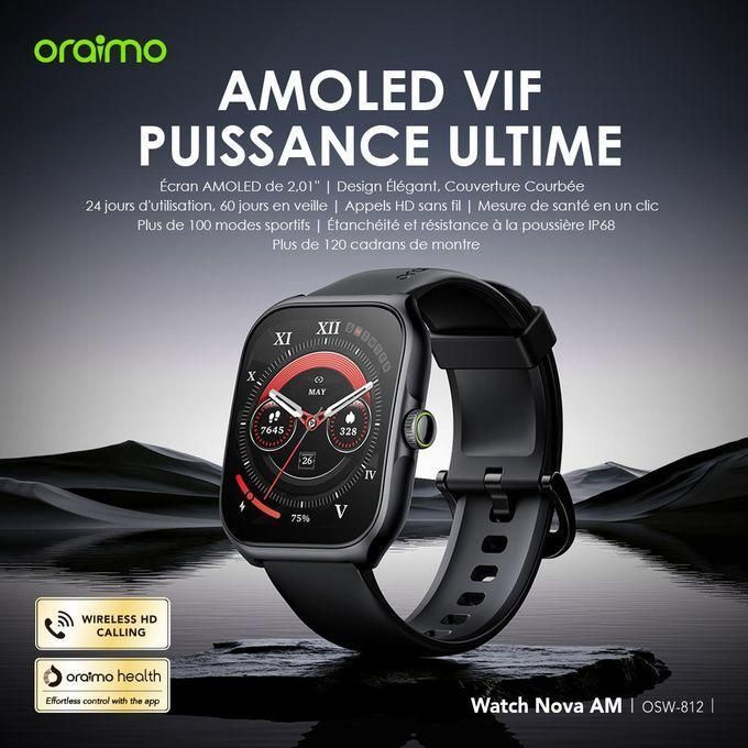 Oraimo Watch Nova AM – Montre Connectée AMOLED 2,01″ avec Appels HD ORAIMO — MRTECH Maroc