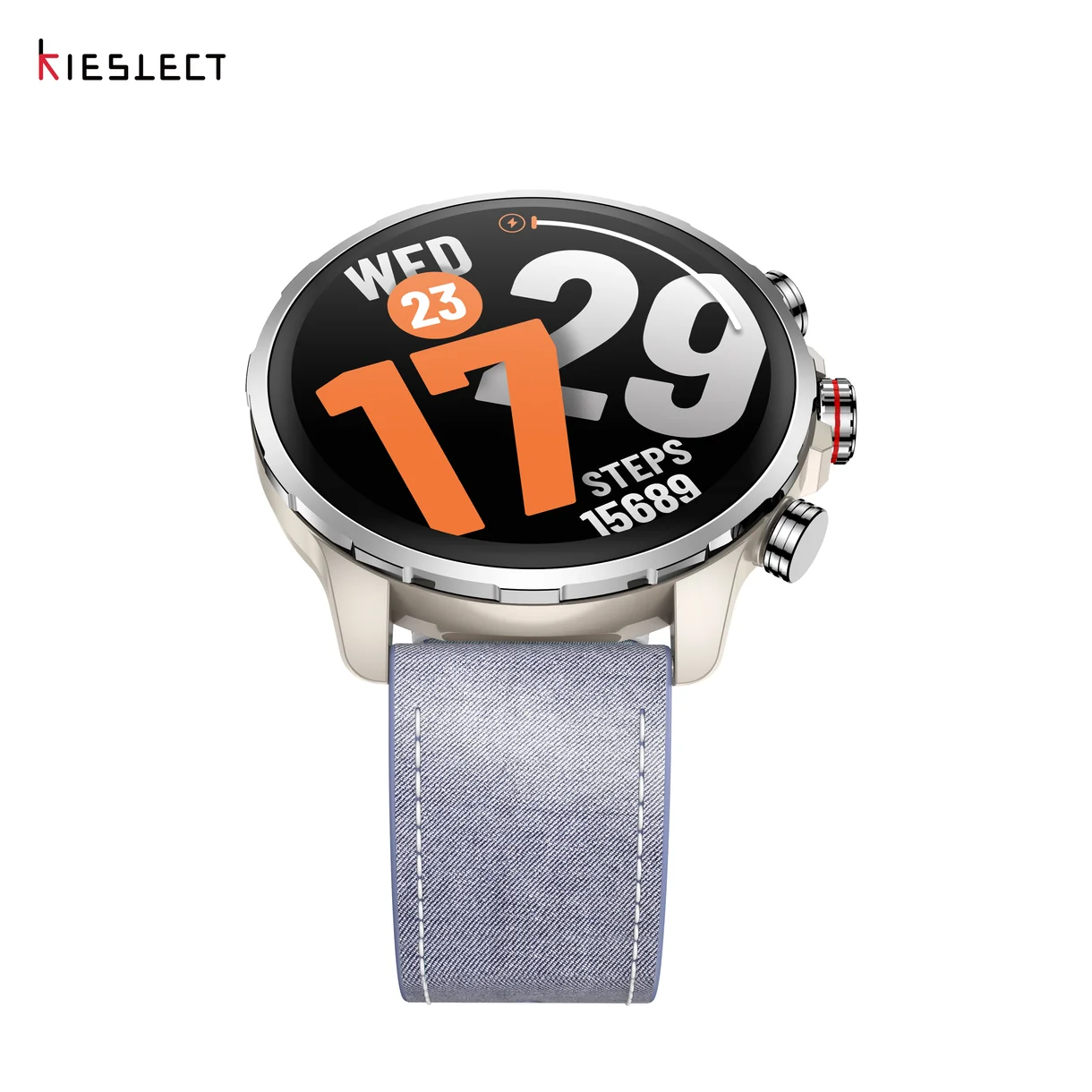 Kieslect Kr3 — Montre Connectée AMOLED 1.5" GPS, Appels Bluetooth, 5ATM, 178+ Sports, Or/Jean kieslect — MRTECH Maroc